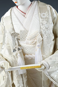 Japanese Vintage Geisha Doll -The White Bride- 58cm