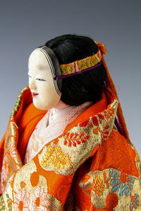 Old Vintage Japanese Tiny Noh Dancer Doll -Kumano- Nijyo Product