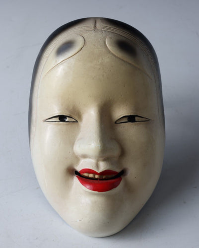 Kyoto Vintage colored Iron NOH MASK -Young Lady- 小面 Ko-omote