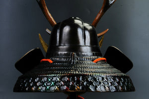 Japanese Vintage Samurai Helmet  shikanosuke kabuto with a mask Tsushima