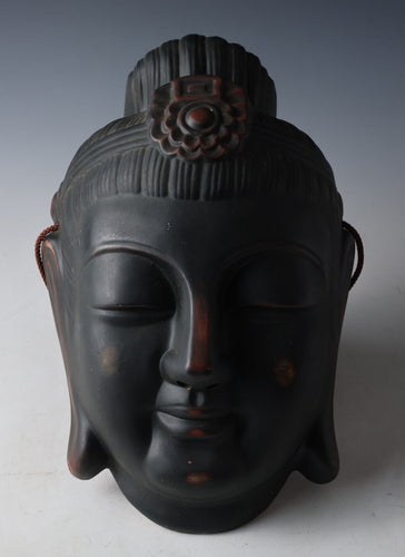 Nice Vintage Big Size Ceramic Buddhism Mask -Holy Buddha- Showa Period