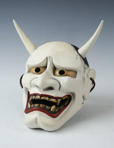 Made In Japan Beautiful Ceramic Old Vintage Noh Mask Hannya 般若 -Jealousy Woman-