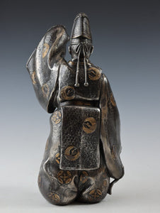 Very Rare Product Japanese Noh metal figure Fabulous colored OKINA