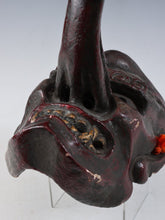 Old Vintage Japanese Paper Clay Noh Mask Plaque -Tengu- Braggart Showa Era