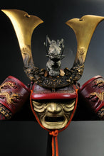 Japanese Samurai Kabuto Helmet -dragon red helmet with a mask- Genji Tsushima