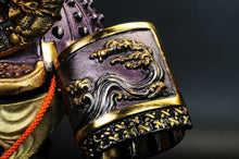 Japanese Samurai Kabuto Helmet -dragon purple helmet with a mask- Genji Tsushima