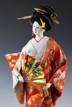 Japanese Vintage Geisha Doll -Traditional Fan- Oyama Doll 扇