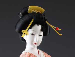 Beautiful Japanese GEISHA Doll -Traditional Fan- Kikusui Doll Product 菊水