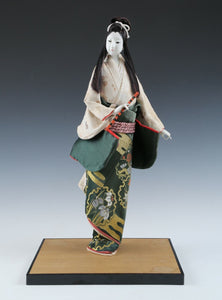 Japanese Old Vintage Geisha Doll -Classic Flute Style-