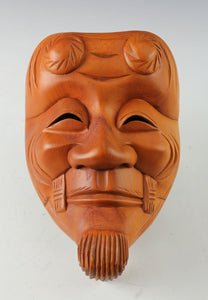 Beautiful Japanese Hinoki Wooden NOH MASK -Okina- 翁面