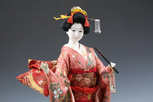 Japanese Beautiful Geisha Doll -Kyoto Traditional Flute Style-  58cm