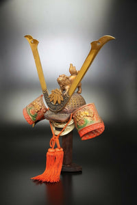 Japanese Vintage Helmet Samurai Kabuto -Yoshitsune's helmet- with a mask