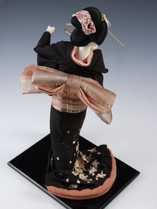 Japanese Beautiful Old Vintage GEISHA Doll -The Fan- Princess Style