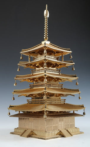 Vintage Five Storied Pagoda -Horyuji- Japan World Heritage High Detail Type