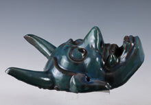 Authentic Old Vintage Japanese Glaze Pottery NOH MASK -Han-nya-
