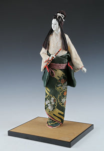 Japanese Old Vintage Geisha Doll -Classic Flute Style-