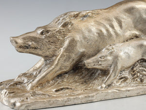 The Running Boar White Bronze -Kitamura Seibo Product- Great!