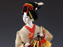 Vintage Classic Style Japanese Traditional Fan Geisha Doll -Oyama Doll- 舞扇