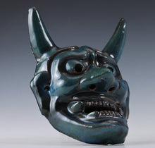 Authentic Old Vintage Japanese Glaze Pottery NOH MASK -Han-nya-
