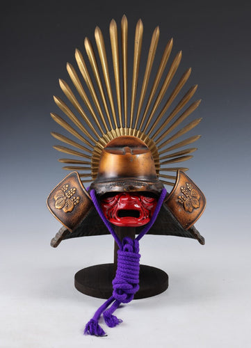 Japanese Vintage Samurai Helmet -Hideyoshi Kabuto with a mask-  Age of Samurai