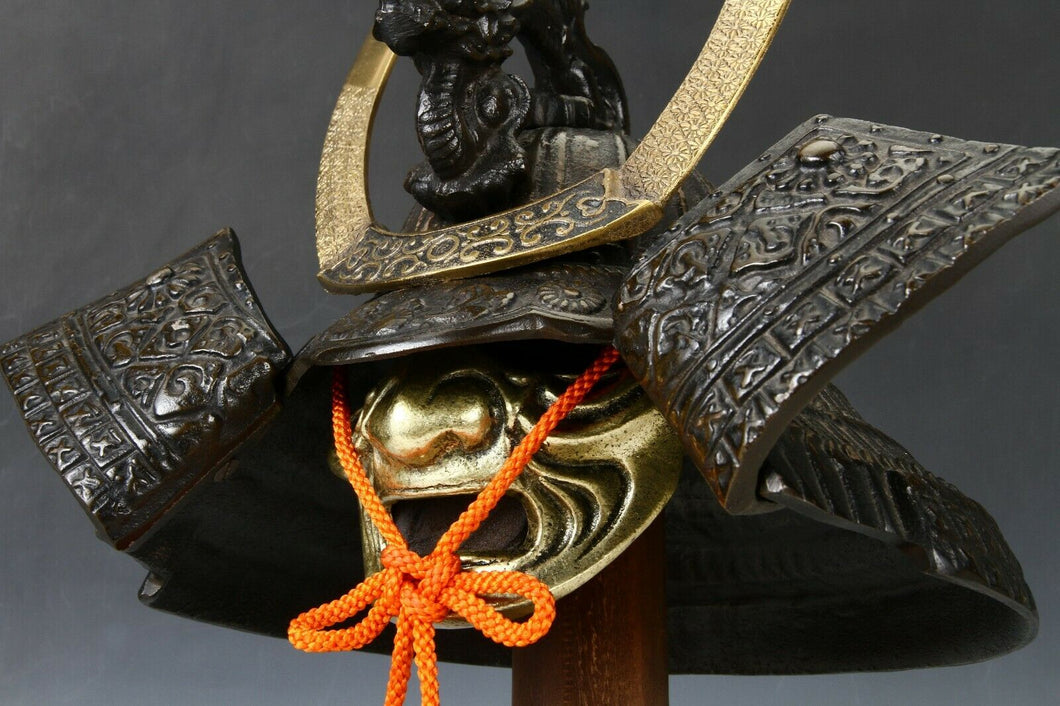 Japanese Stunning Black Samurai Helmet -Genji Dragon Kabuto- Tsushima