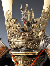 Japanese Samurai Helmet -Dragon and Hawk Deco Kabuto with a mask-