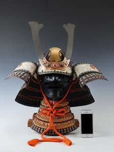 Japanese Samurai Wearable Kabuto Helmet with a Mask -Marutake Kohnin Product-