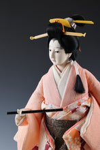 Beautiful Japanese Sakura Color GEISHA Doll -Traditional Flute- Sukiyo Doll