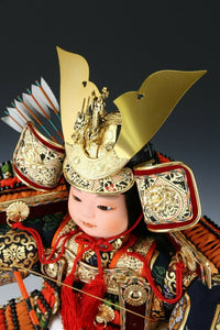 Beautiful Japanese Samurai Doll -The Little General- Bow and Arrows 56cm