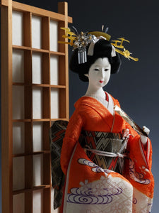 Nice Vintage Classic Style Japanese Traditional Wall Geisha Doll -Oyama Doll-