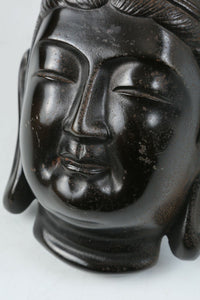 Old Vintage Japanese Buddhism Bronze Mask -Holy Kannon- 観音