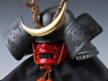 Black Power Japanese Samurai Helmet Middle Size -Shikanosuke Kabuto with a Mask-