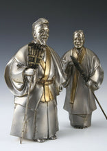 Very Rare Product Japanese Noh White Copper Figure Great Takasago Couple