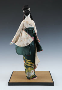 Japanese Old Vintage Geisha Doll -Classic Flute Style-