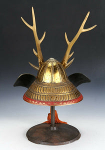 Japanese Vintage Samurai Helmet  shikanosuke kabuto with a mask