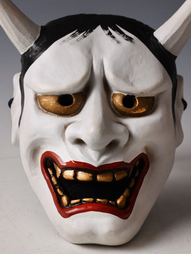 Japanese Beautiful Vintage Noh Mask -Hannya- Ceramic Tsushima