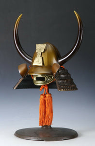 Vintage Japanese Samurai Helmet -Kansuke's helmet- with a mask Rare