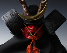 Black Power Japanese Samurai Helmet Middle Size -Shikanosuke Kabuto with a Mask-