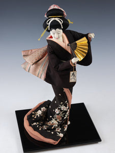 Japanese Beautiful Old Vintage GEISHA Doll -The Fan- Princess Style