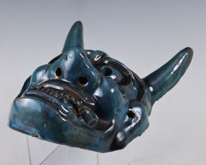 Authentic Old Vintage Japanese Glaze Pottery NOH MASK -Han-nya-