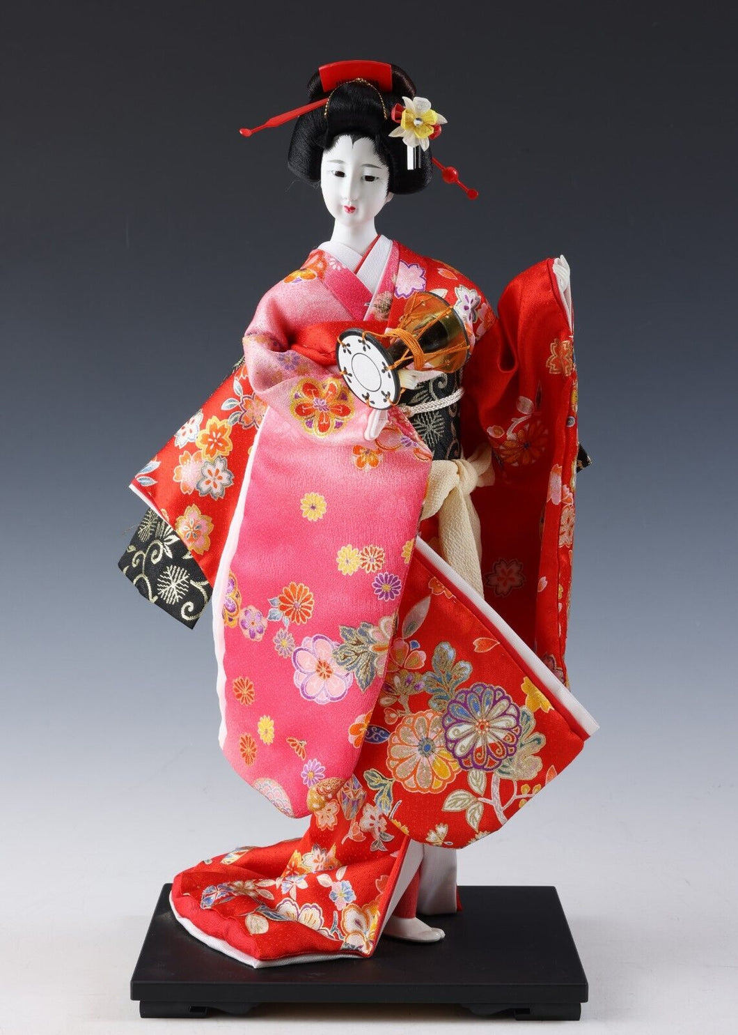 Vintage Classic Style Japanese Traditional Percussion Geisha Doll -Oyama Doll- 翆