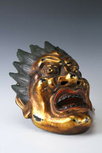 Old Vintage Plaster Buddhism Mask Plaque -Basara- Showa Product