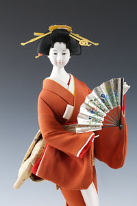 Japanese Beautiful Vintage GEISHA Doll -The Fan- Princess Style