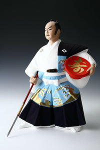 Japanese Vintage Hakata Clay Doll -Great Samurai Mori Tahei-