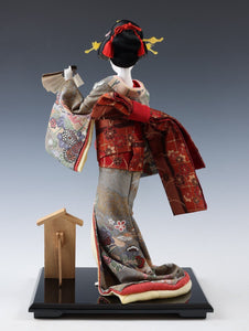 Beautiful Craft Maker Japanese Traditional Fan GEISHA Doll