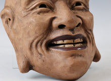 Old Vintage Japanese Ceramic Kagura Noh Mask -The Old Wise Man-