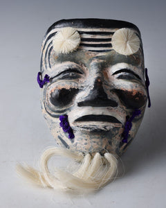 Old Vintage Japanese Paper Clay NOH MASK -Okina- 翁面