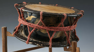 Old Vintage Japanese Traditional Drum Taiko with a stand -Traditional War Drums-