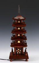 Japanese Vintage Wooden Figure FIVE STORY PAGODA Lamp 五重塔 Tsushima