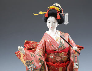 Japanese Beautiful Geisha Doll -Kyoto Traditional Flute Style-  58cm